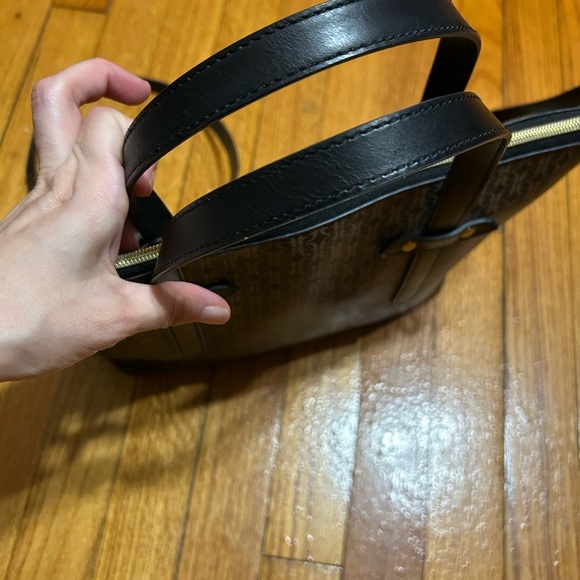 FOSSIL FELICITY SATCHEL CROSSBODY HANDBAG, BLK/BROWN - Picture 5 of 11